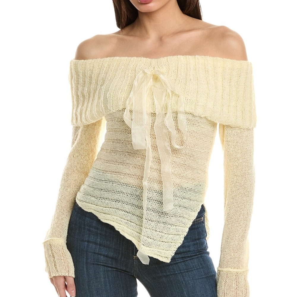 Avantlook Off Shoulder Knit Top